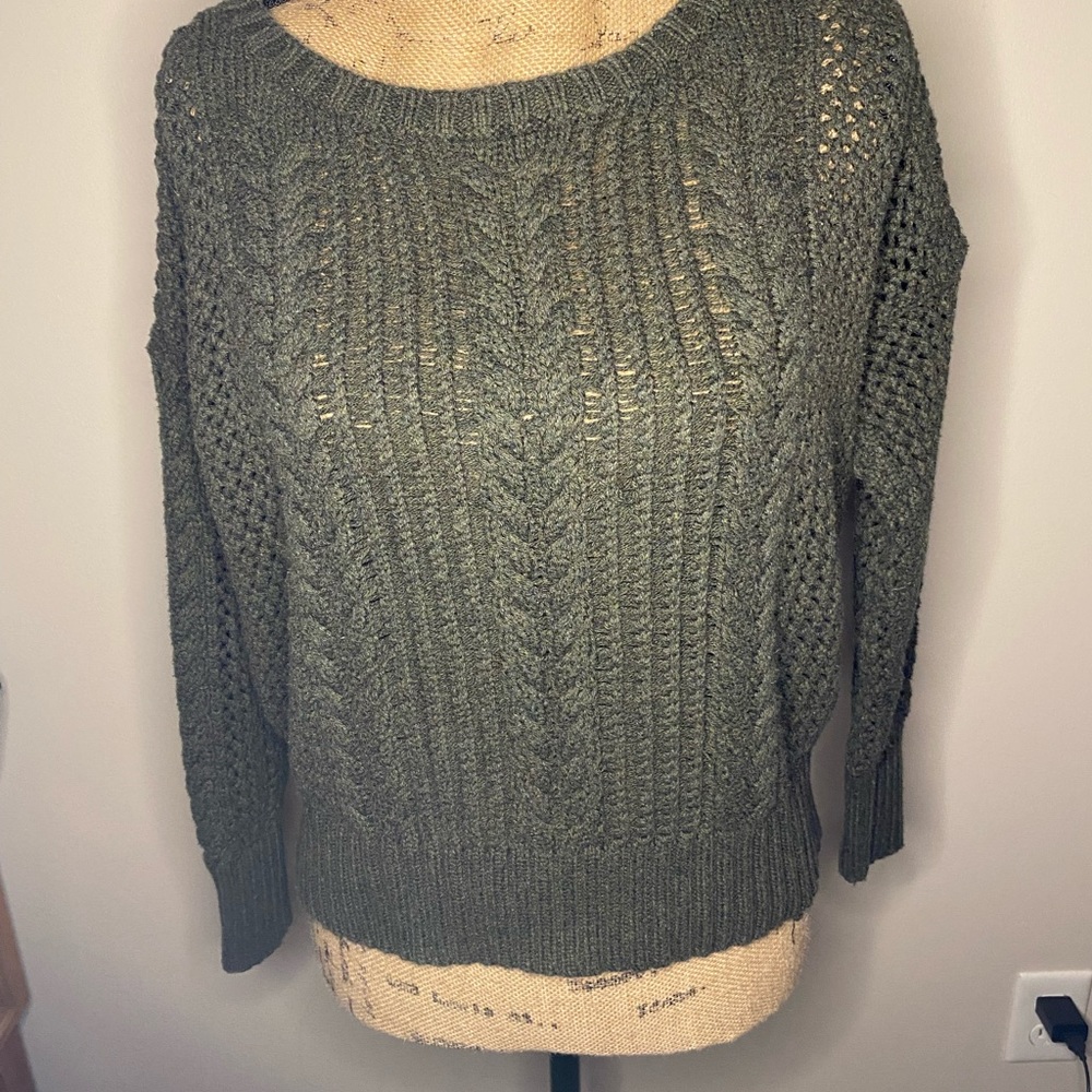 Army green sweater